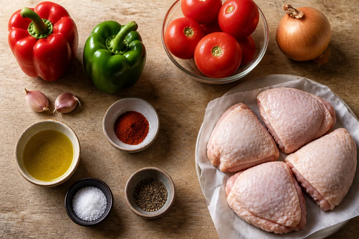 Savory Basque Chicken With Peppers