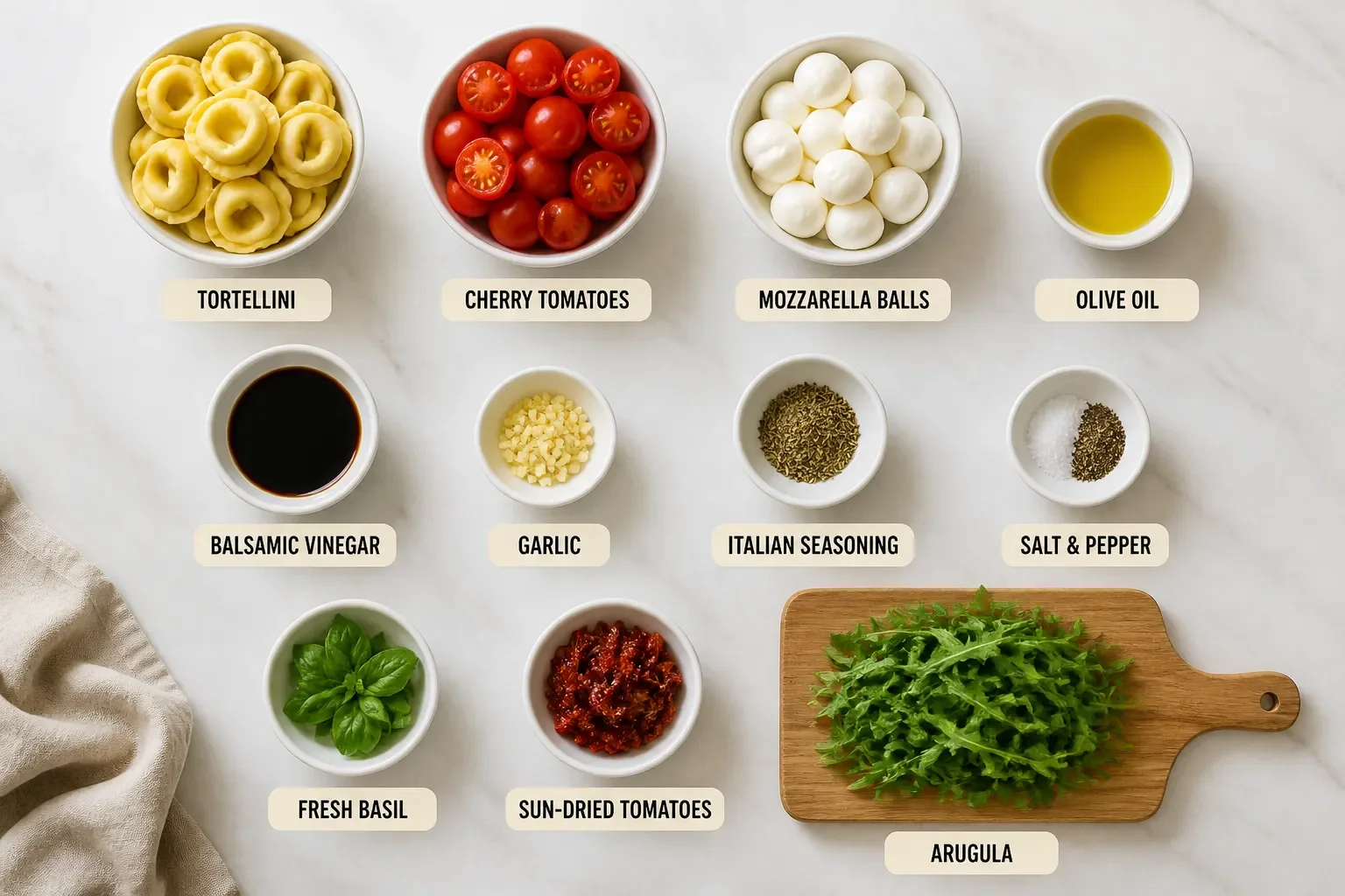 Tortellini Caprese Pasta Salad